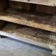 Old low buffet 2 doors in natural wood