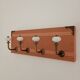 Wall coat rack 40 cm – 4 ceramic hooks | Vintage style