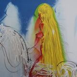 Salvador dali: the horses, lady godiva, 1983, signed lithograph