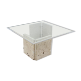 Italian marble and glass coffee table 1970