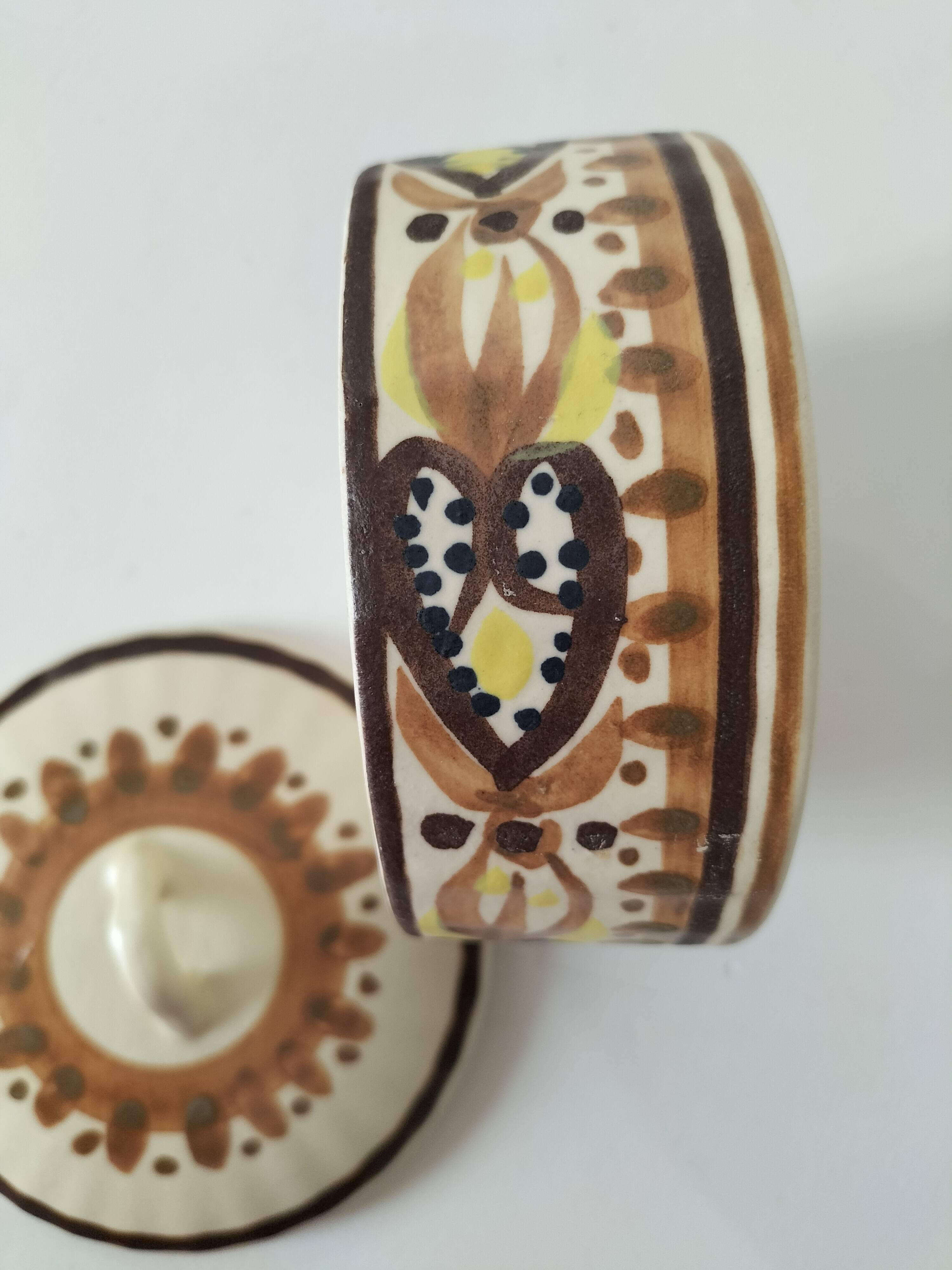 HB Quimper geometric design 70s bonbonnière