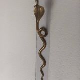 Applique murale bougeoir en bronze cobra