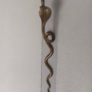Bronze cobra candle holder wall sconce