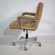 Modern leather office chair with chrome base, 1970s.