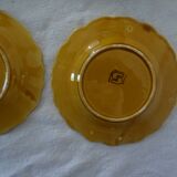 Dessert set salad bowl and 6 plates 541023 fruits barbotine sarreguemines