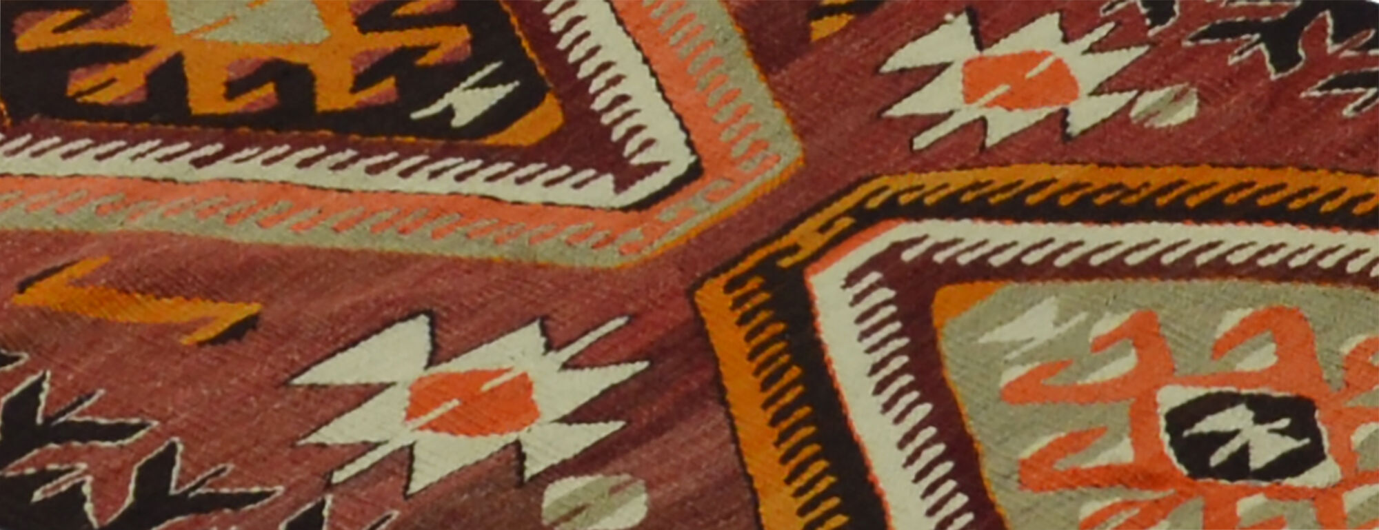 Tapis kilim artisanal anatolien 337 cm x 80 cm