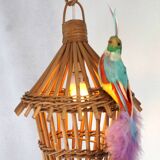 Cage rattan chandelier