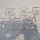 6 port or aperitif glasses 7cl Daum crystal with square base h 8.3cm