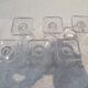 6 port or aperitif glasses 7cl Daum crystal with square base h 8.3cm