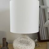 Vintage carved stone lamp