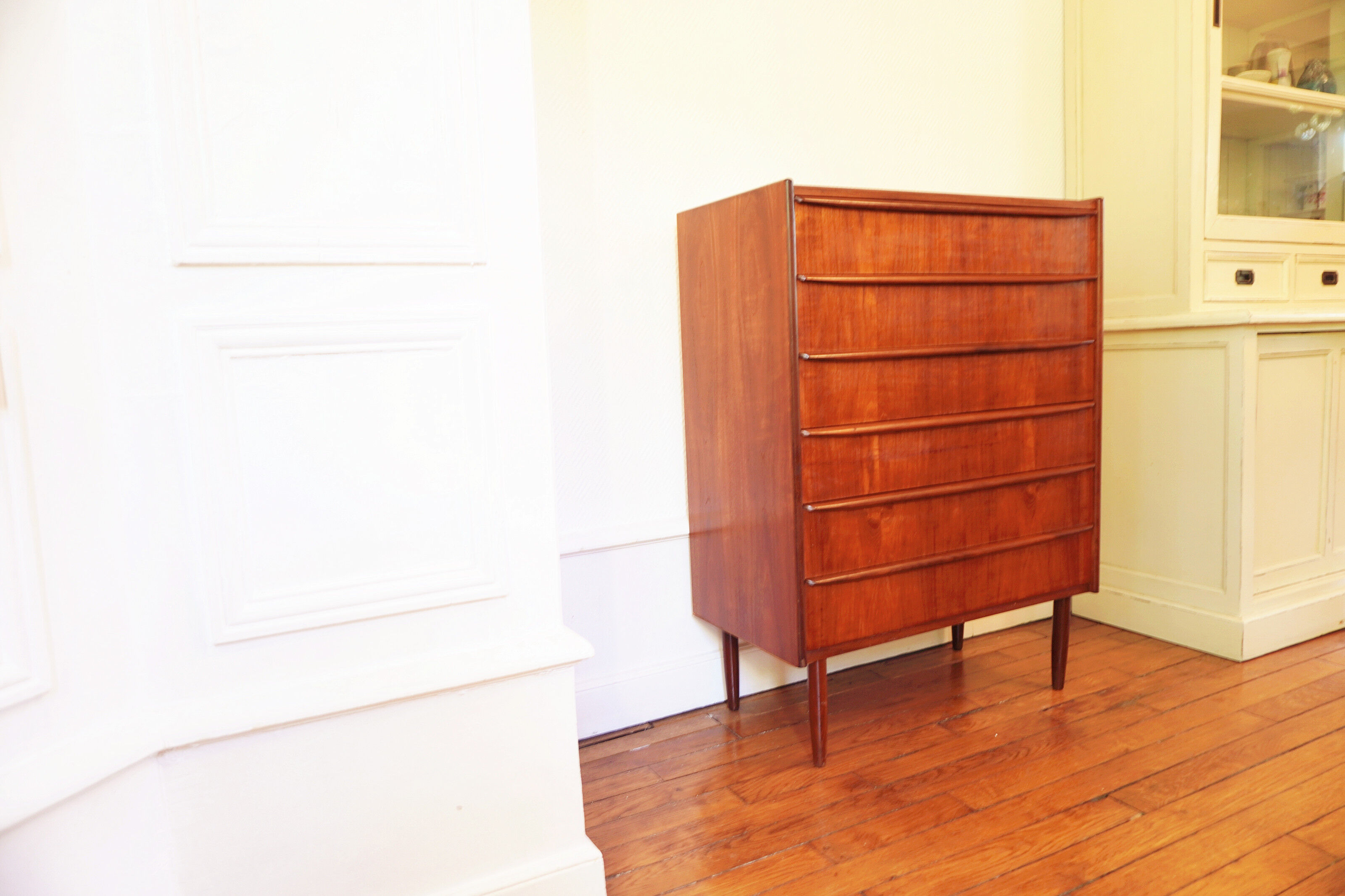 6 Scandinavian teak drawers