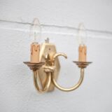 2-arm wall light, wall lamp, vintage knot wall light, brass wall light, interior decor, 70's
