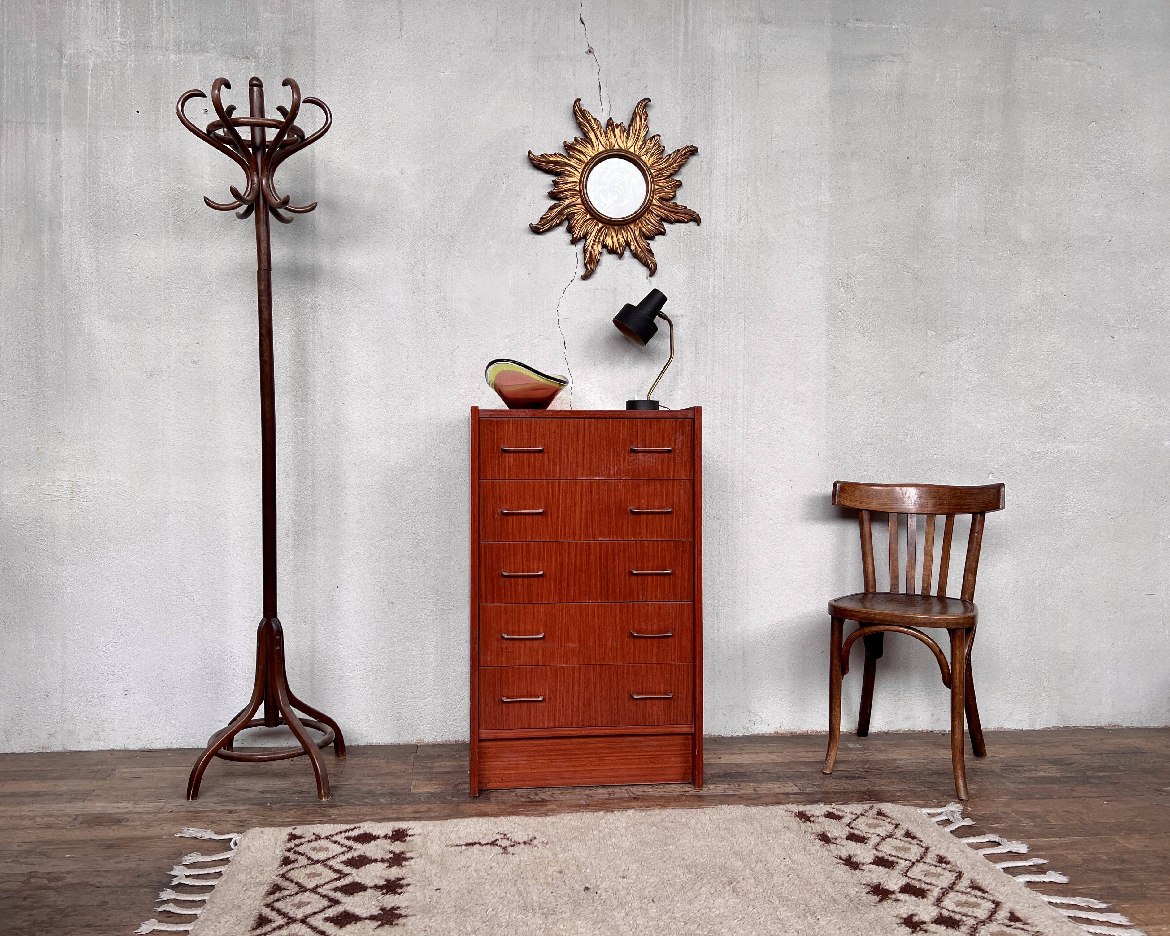 Commode chiffonnier semainier vintage teck 1950
