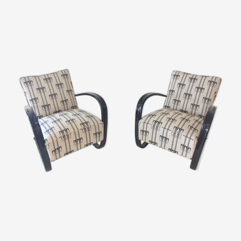 Pair of H269 armchairs – Jindrich Halabala