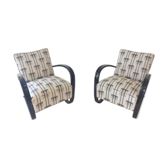 Pair of H269 armchairs – Jindrich Halabala