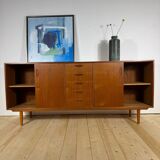 Danish mid-century modern buffet in teak with drawers and sliding doors – 1960s