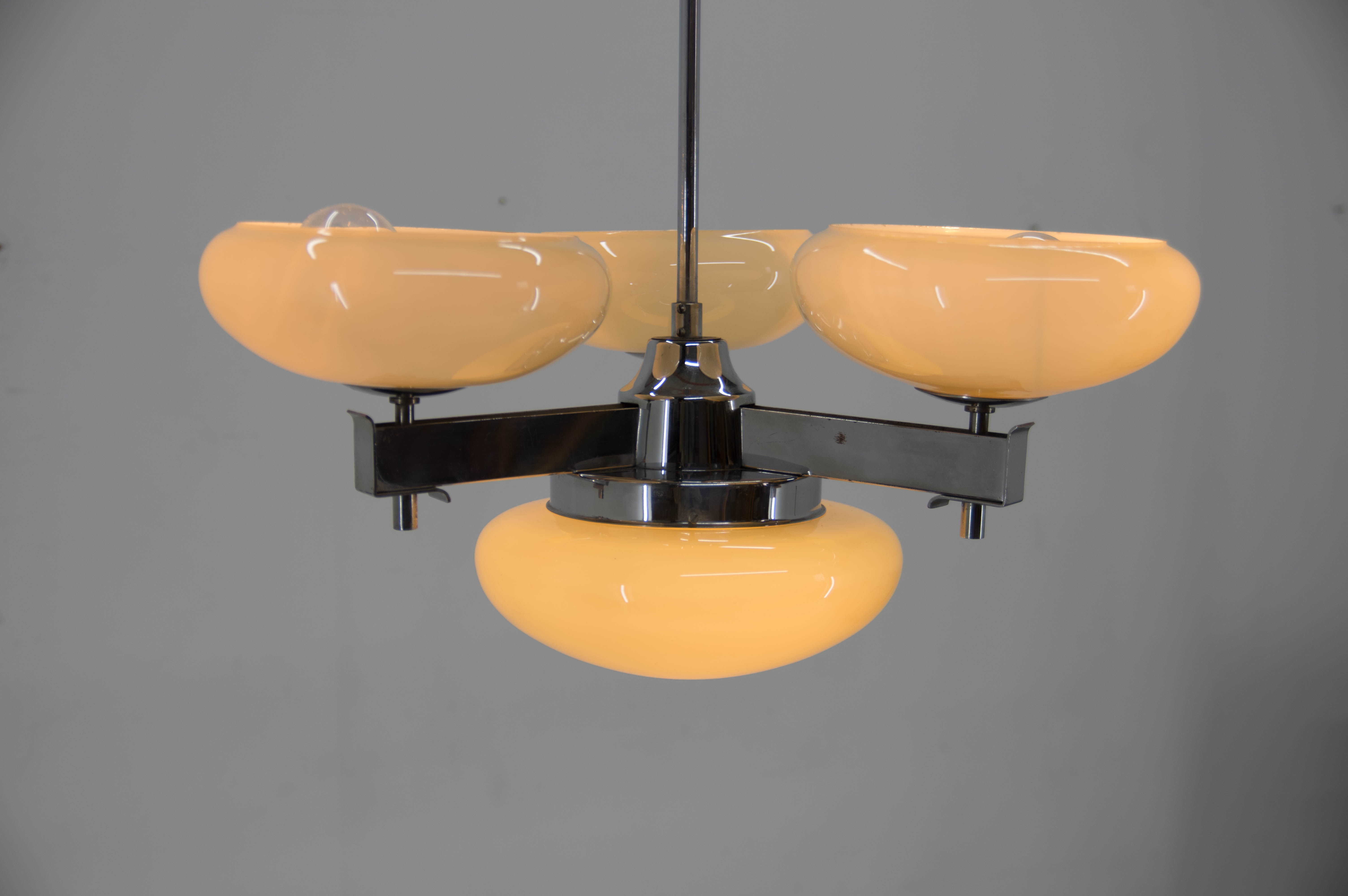 Art deco chandelier by zukov, 1940s