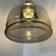Smoked glass pendant light Space Age 1970s