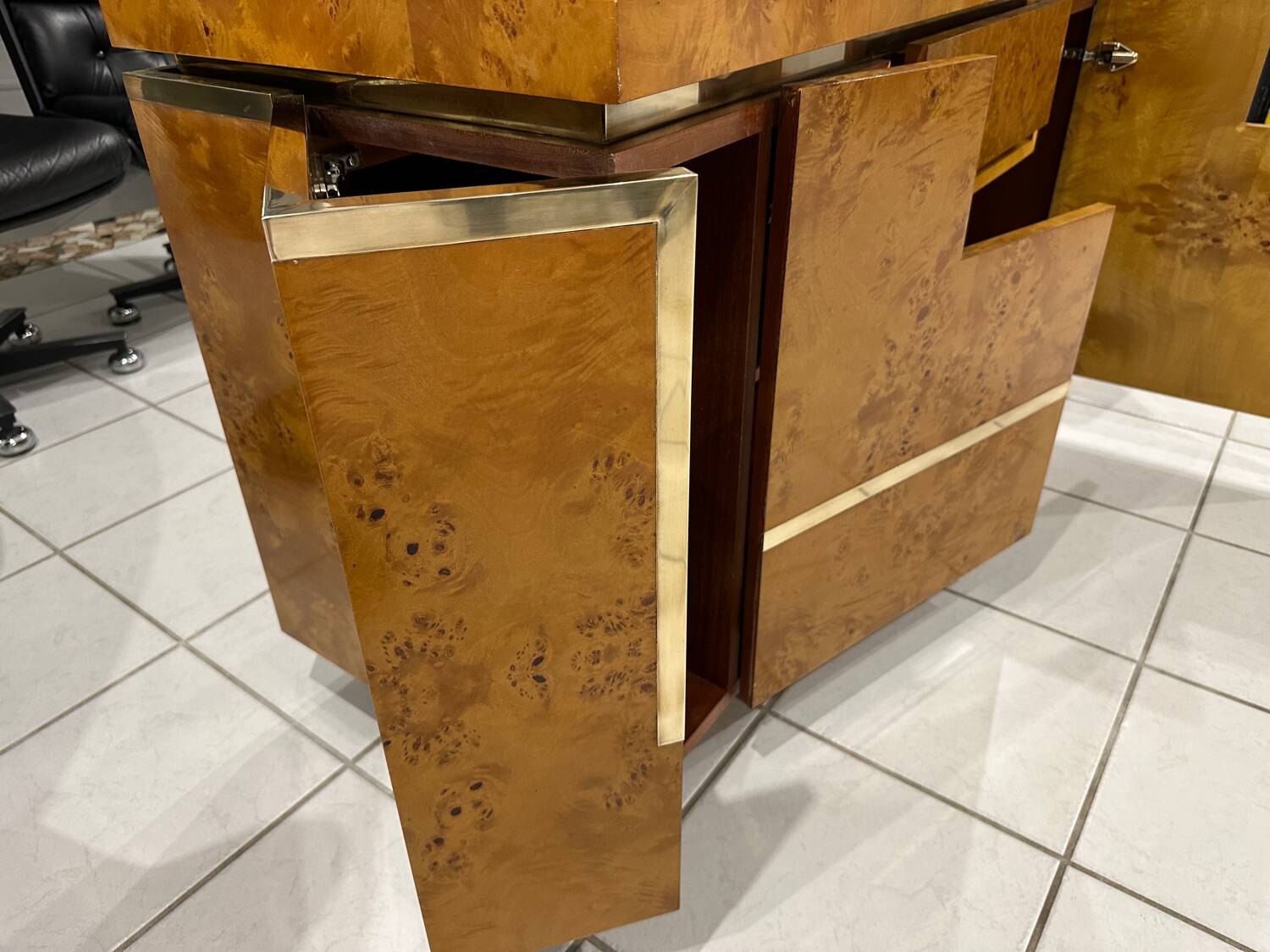 Jean Claude Mahey Roche Bobois vintage 1970s bar cabinet sideboard