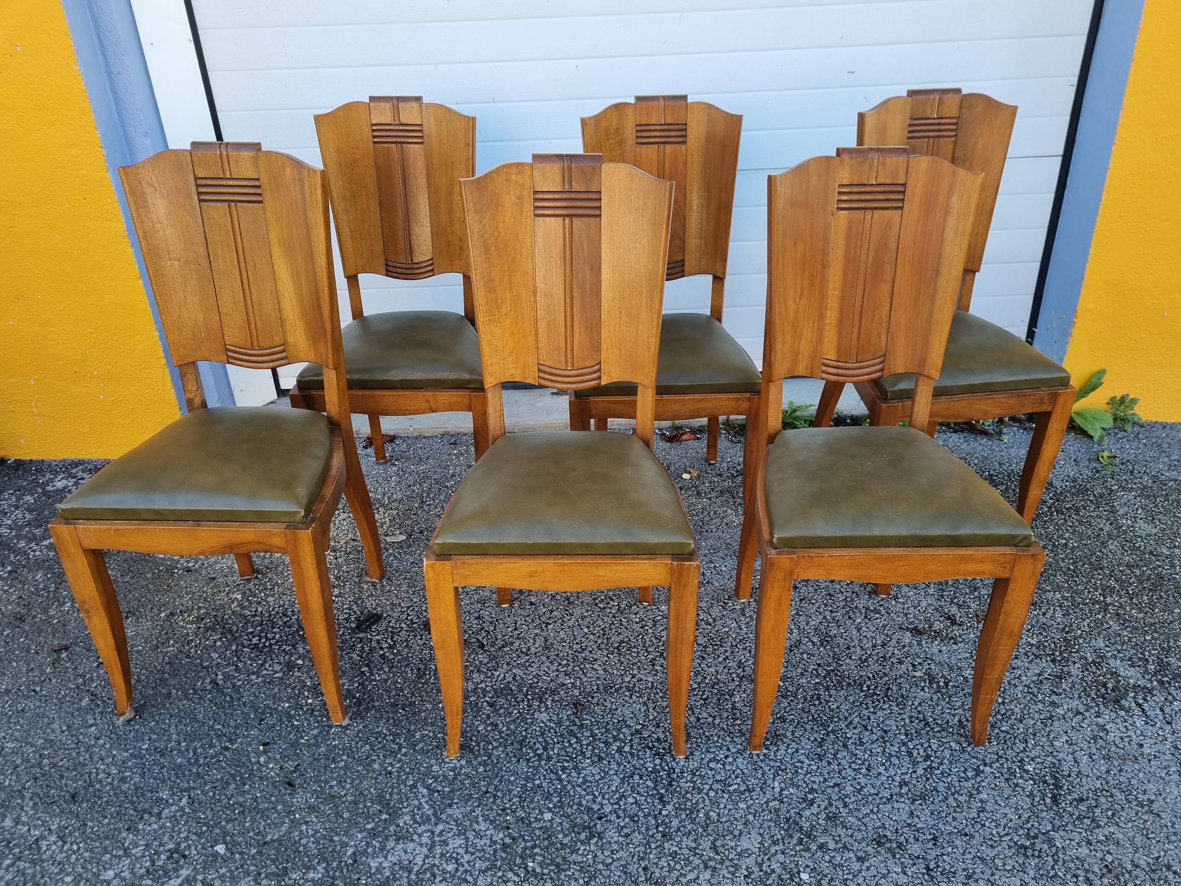 6 art deco chairs