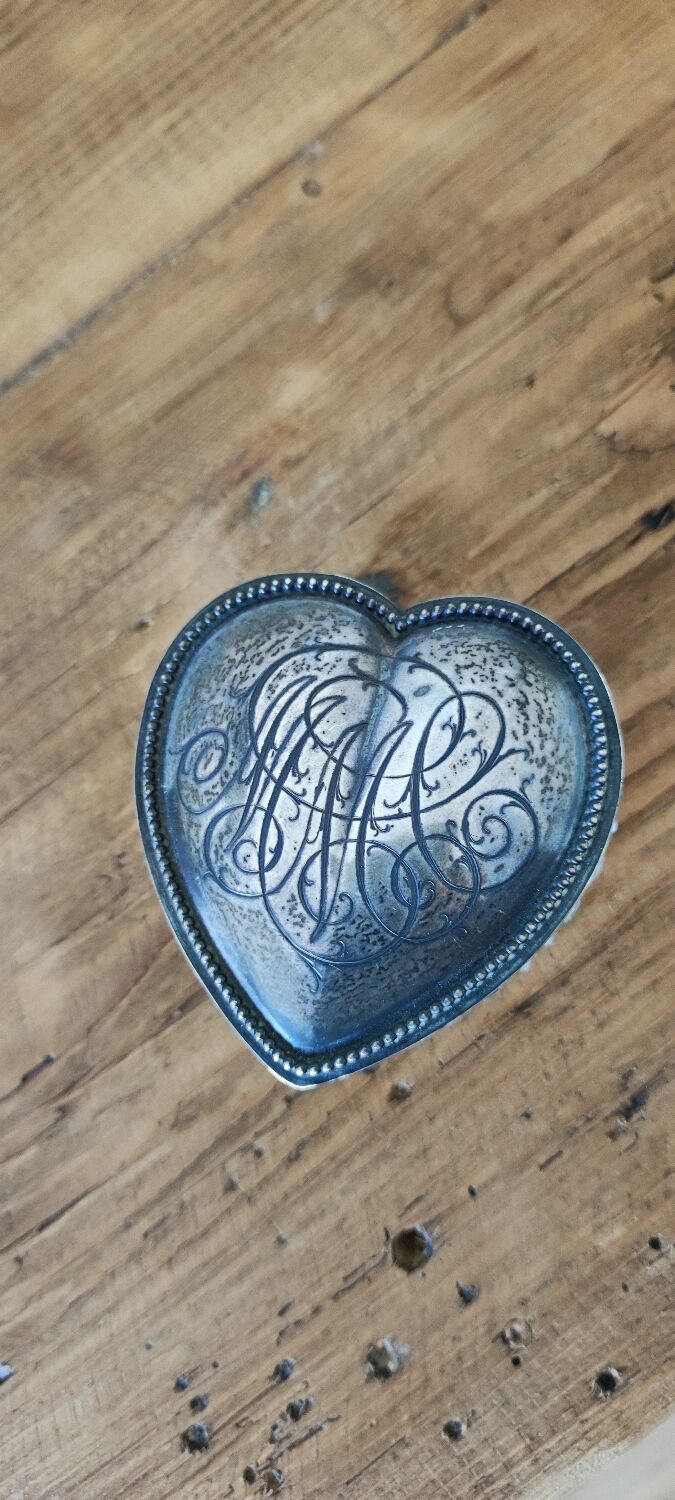 Crystal and silver jewelry box.