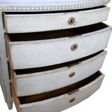 Orignal Painted Chest Of Drawers Louis Seize Style Made In Greenish Patinated Color From 1790s