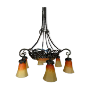 lustre en pâte de verre