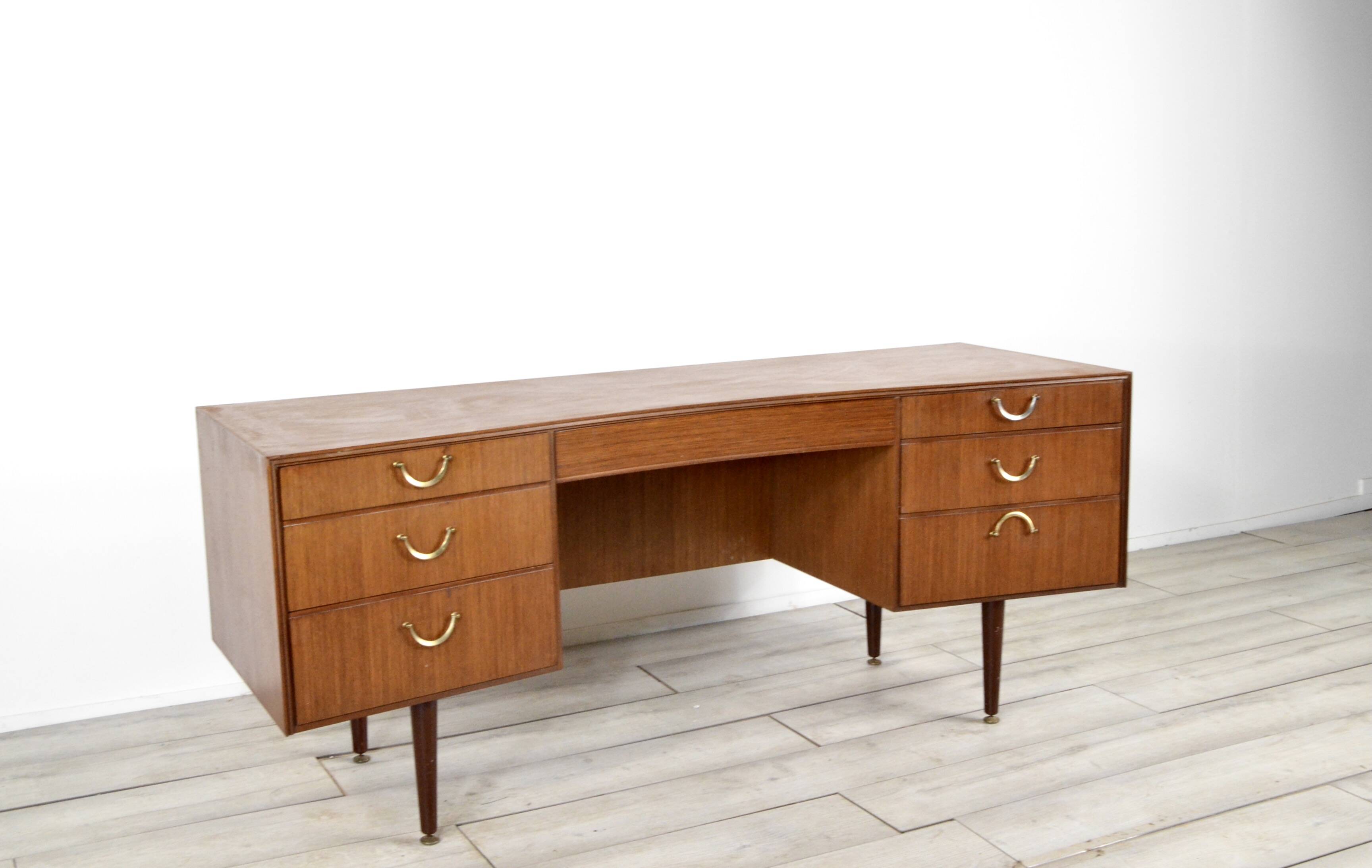 Midcentury Meredew Desk In Teak. Vintage / Modern / Retro / Danish Style.
