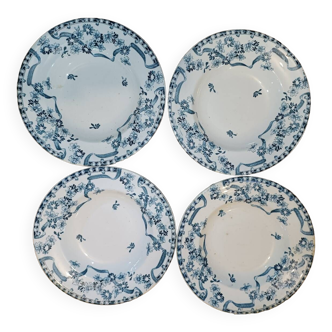 Assiettes Longwy modèle pâquerette