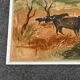 Large old painting signed K. Chamby - Scene of bulls / manade in Camargue