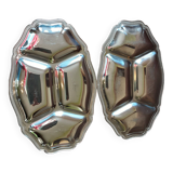 Set of 2 stainless steel dishes Guy Degrenne