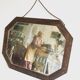 Decorated wooden octagonal mirror