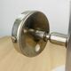 Space age opaline globe wall light, adjustable, and brushed metal, 1960s.