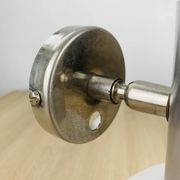 Space age opaline globe wall light, adjustable, and brushed metal, 1960s.