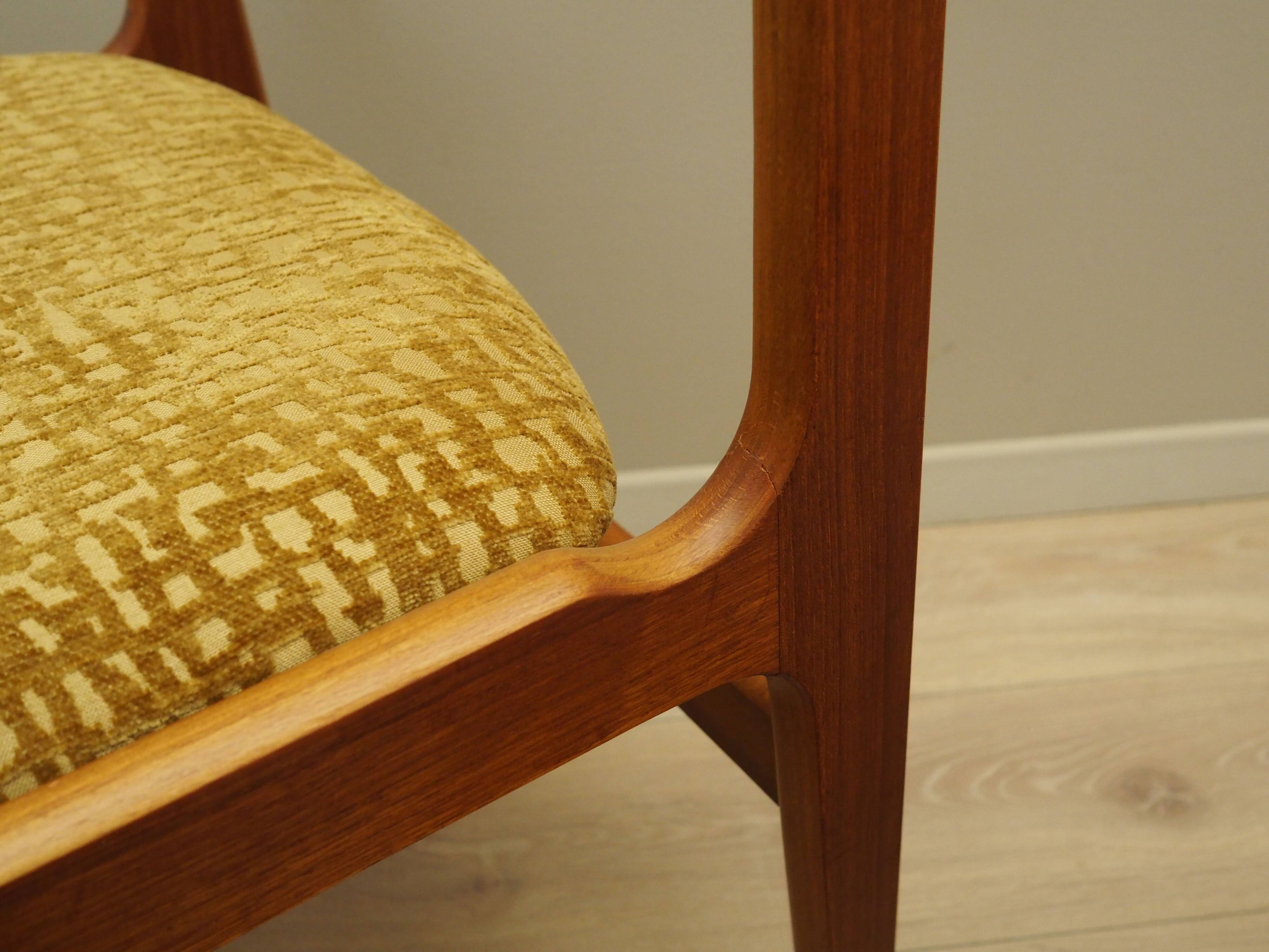 Set of six teak chairs, Danish design, 1970s, production: Denmark