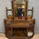 Renaissance style oak castle coat rack circa 1850