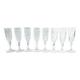 SAINT-LOUIS - CHANTILLY MODEL - 8 CHAMPAGNE FLUTES