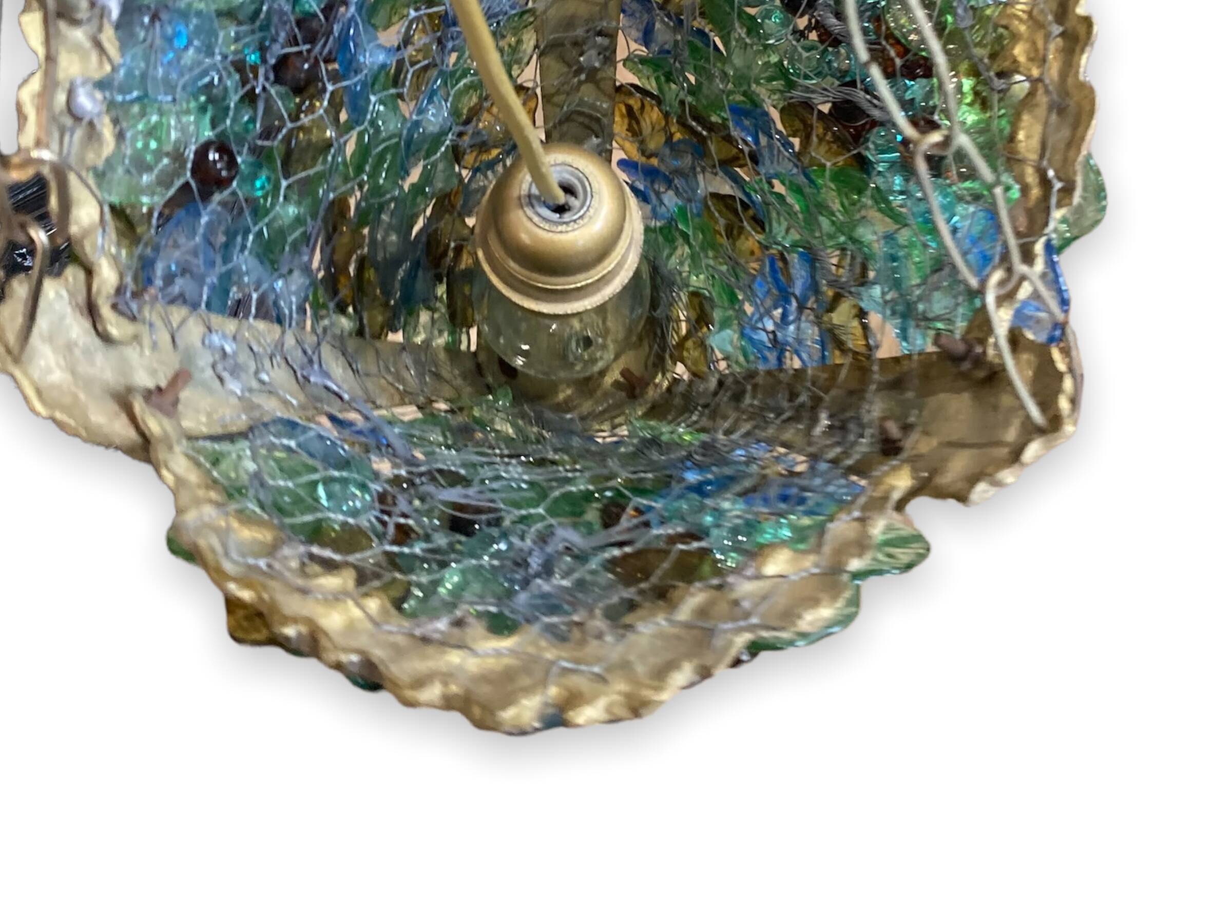 Suspension chandelier in murano glass