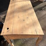 Writing desk, school desk, old large model with 2 drawers