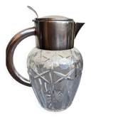 Carafe limonadier cristal argentée