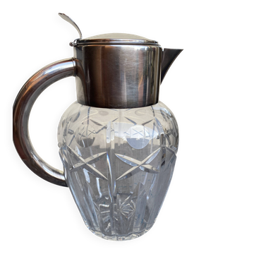 Silver crystal lemonade carafe
