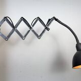 Grey Industrial Scissor Wall Lamp from Elektroinstala, 1960s