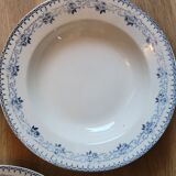 Choisy le Roi Boulenger 3 hollow plates model Parmentier Terre de Fer