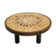 Table basse ronde herbier Roger Capron 1960