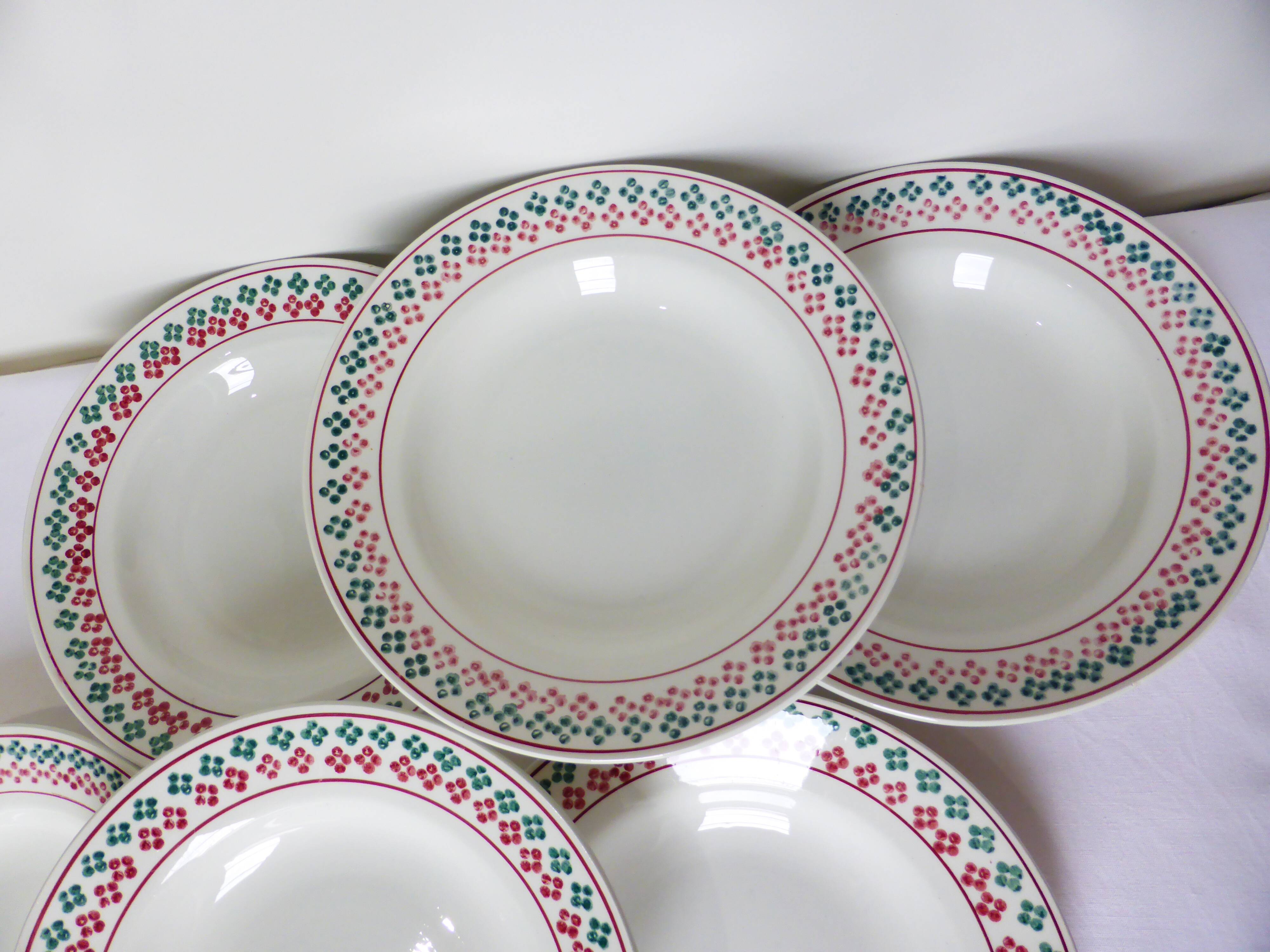 6 vintage deep plates from Céranord St Amand 220505