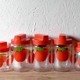 Set of 5 vintage Henkel Pommes pots - advertising edition for Gulf