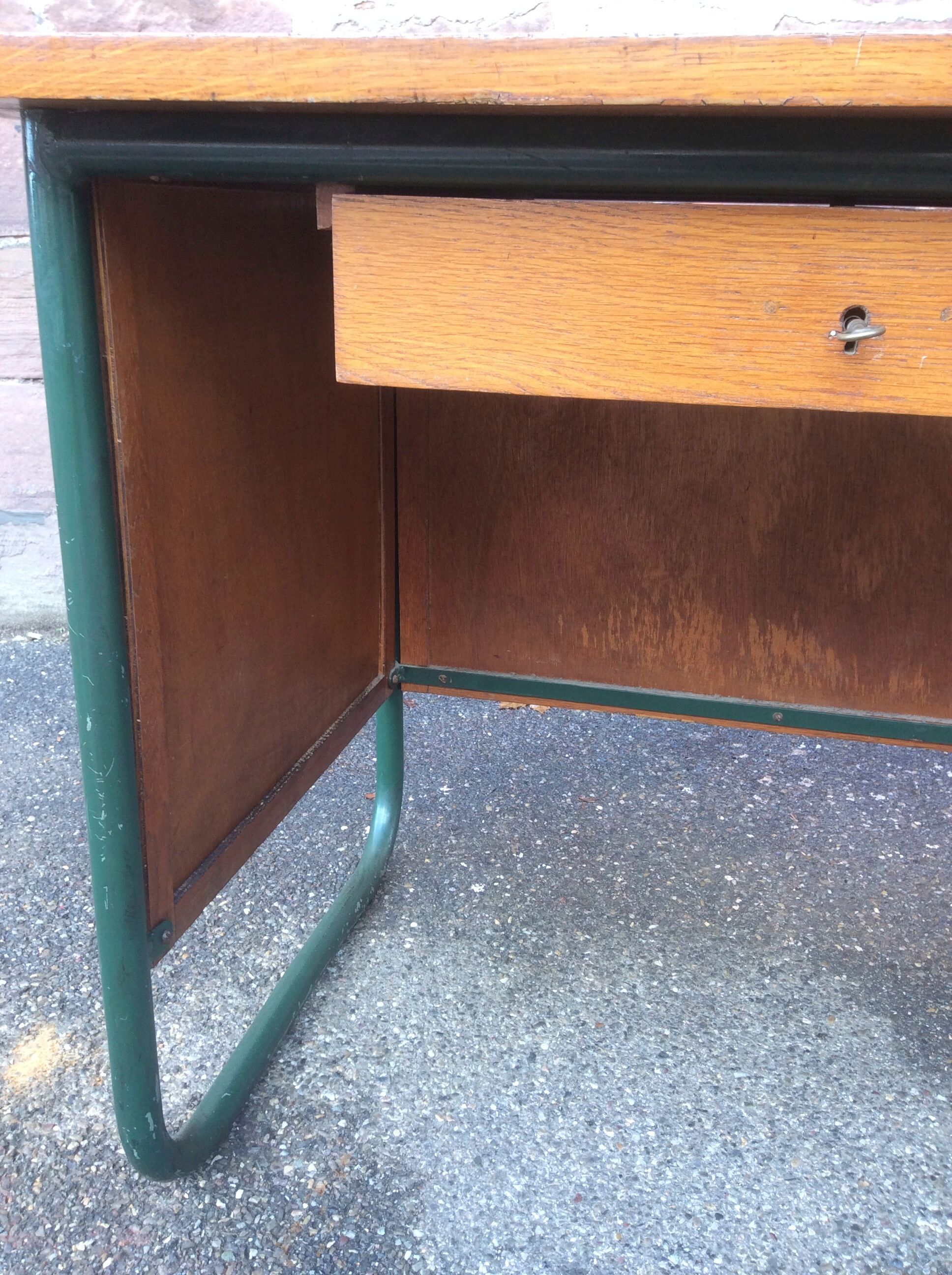 Vintage schoolmaster's desk mullca 1960