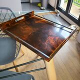 Vintage lucite tray by Mercier, tortoiseshell spirit