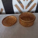 Woven bamboo jewelry box