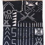 Tapis berbère noir et blanc